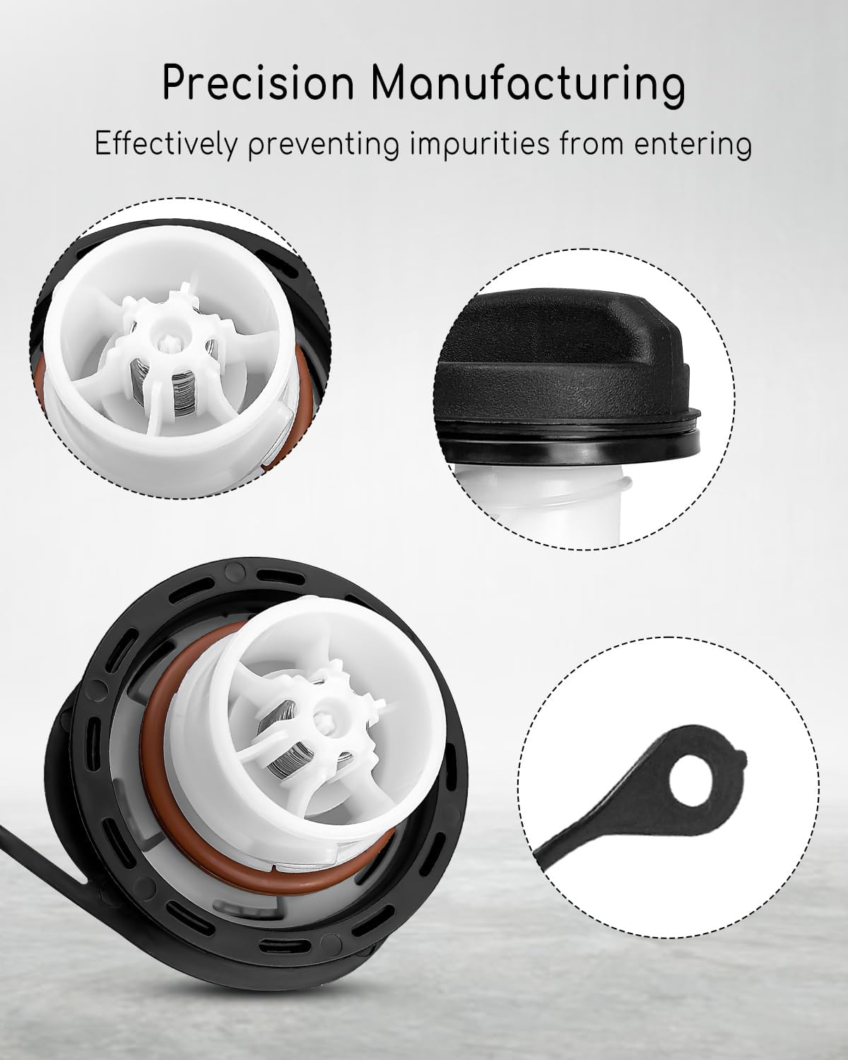 Fuel Gas Tank Cap Cover Fit for Subaru Forester WRX WRX STi Tribeca 2011 2012 2013 2014, Fuel Caps Replace 42031SC000 42031-SC000, No Buckle