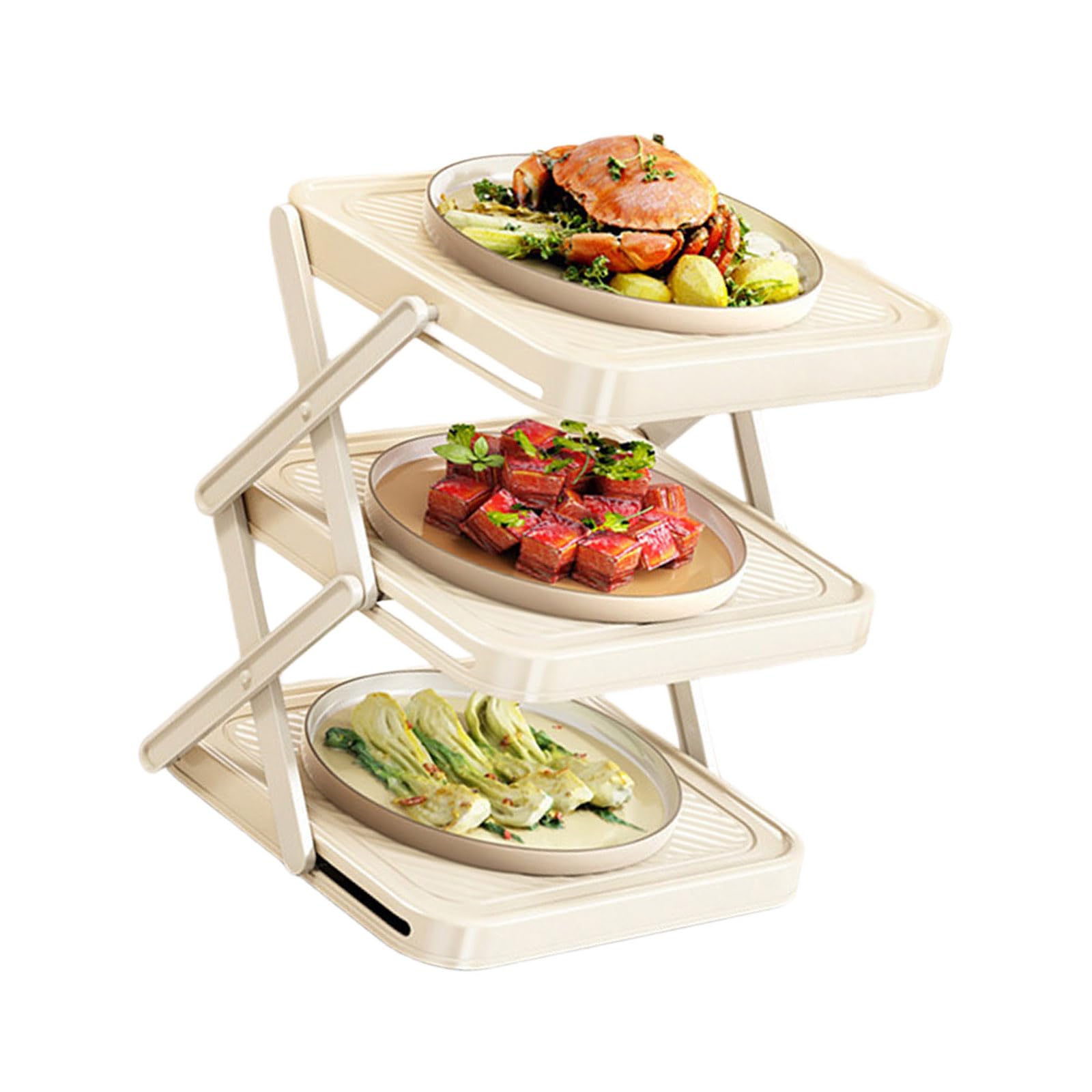 Buxuaaaa White Multilayer Kitchen Storage Rack Abs Organizers For Countertop Utensils Organization Permanent Abs Rack