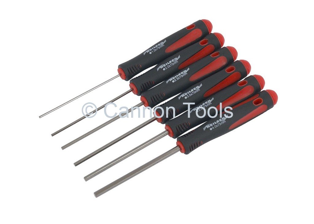 6pc HEX KEY SCREWDRIVER SET 1.5mm 2.0mm 2.5mm 3.0mm 3.5mm 4.0mm by Neilsen Tools
