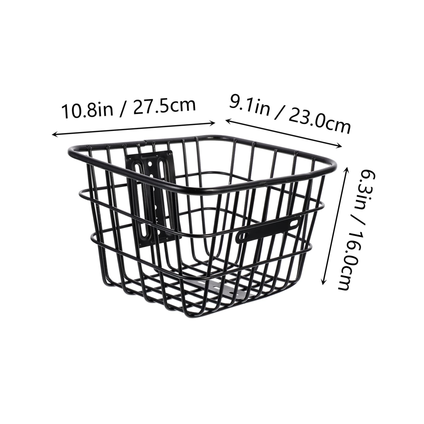 INOOMP Iron Bike Storage Basket Handlebar Basket for Cycling Attachment Capacity Premium Iron Material for Leisurely Rides