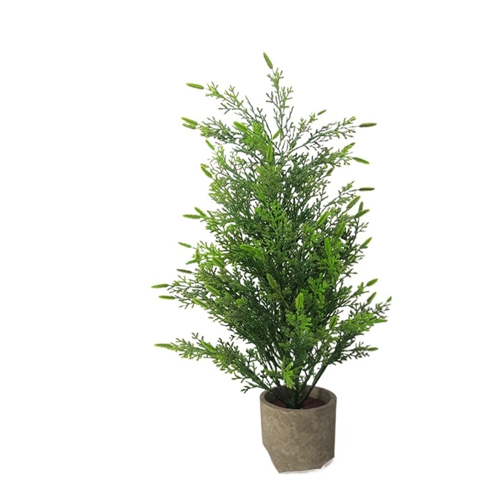 AEJHSIN Artificial bonsai Simulated Pine And Cypress Tree Bonsai Ornaments Green(Color 1,1pcs)