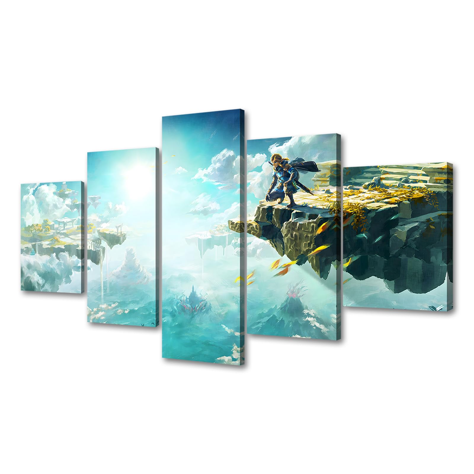 KAIWALK Gaming Poster Tears of the Kingdom Video Game HD Print on Canvas Painting Wall Art for Living Room Decor Boy Gift (With Frame)