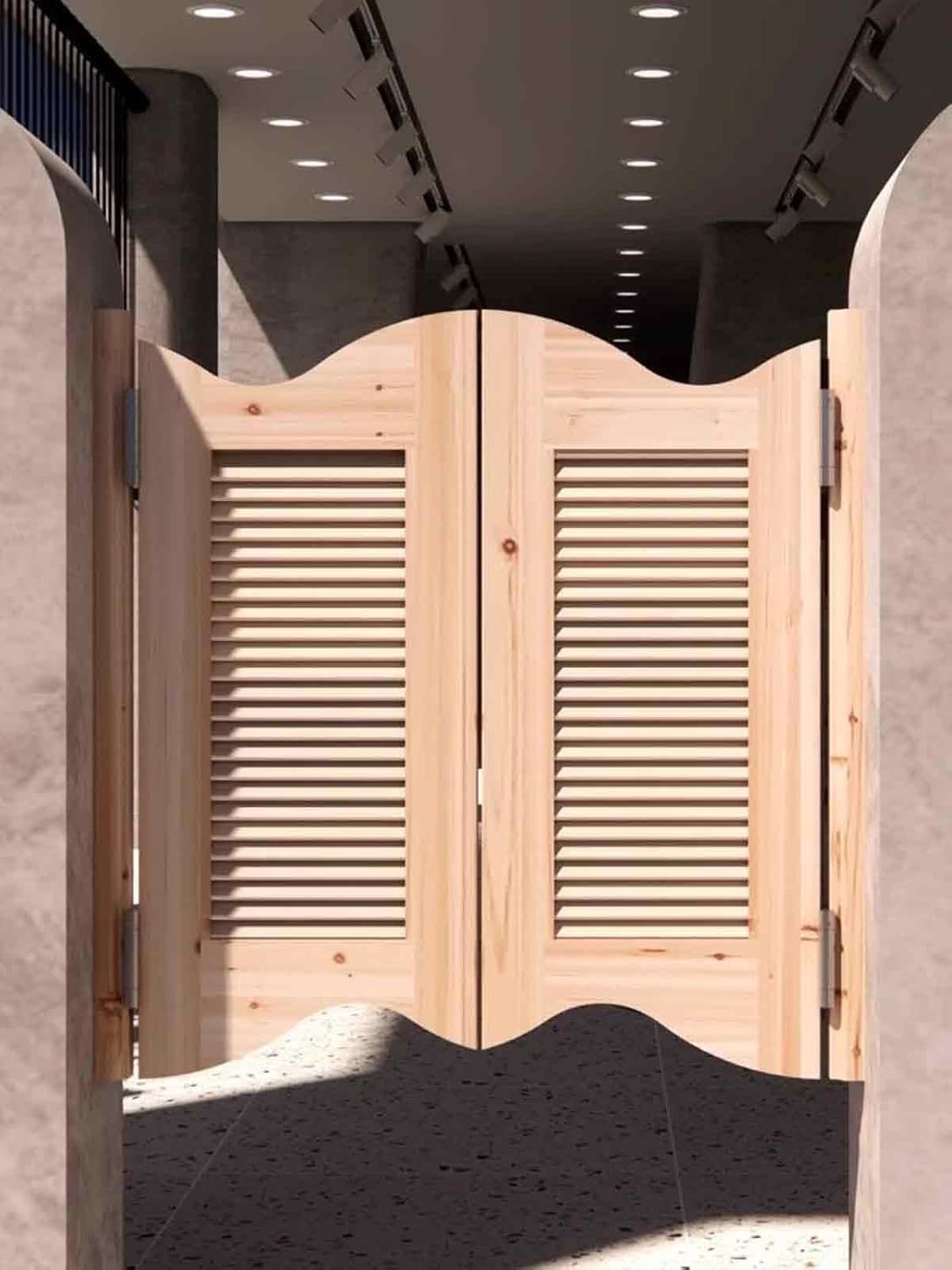 Portes de salon battantes et porte mi-hauteur design simple pour véranda