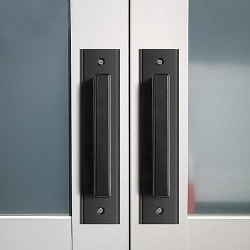 Miniatura 3 de Tighall Tirador de puerta de armario con barra trasera y pretaladrada, tirador de puerta corrediza para cajones, manijas de puerta de granero con