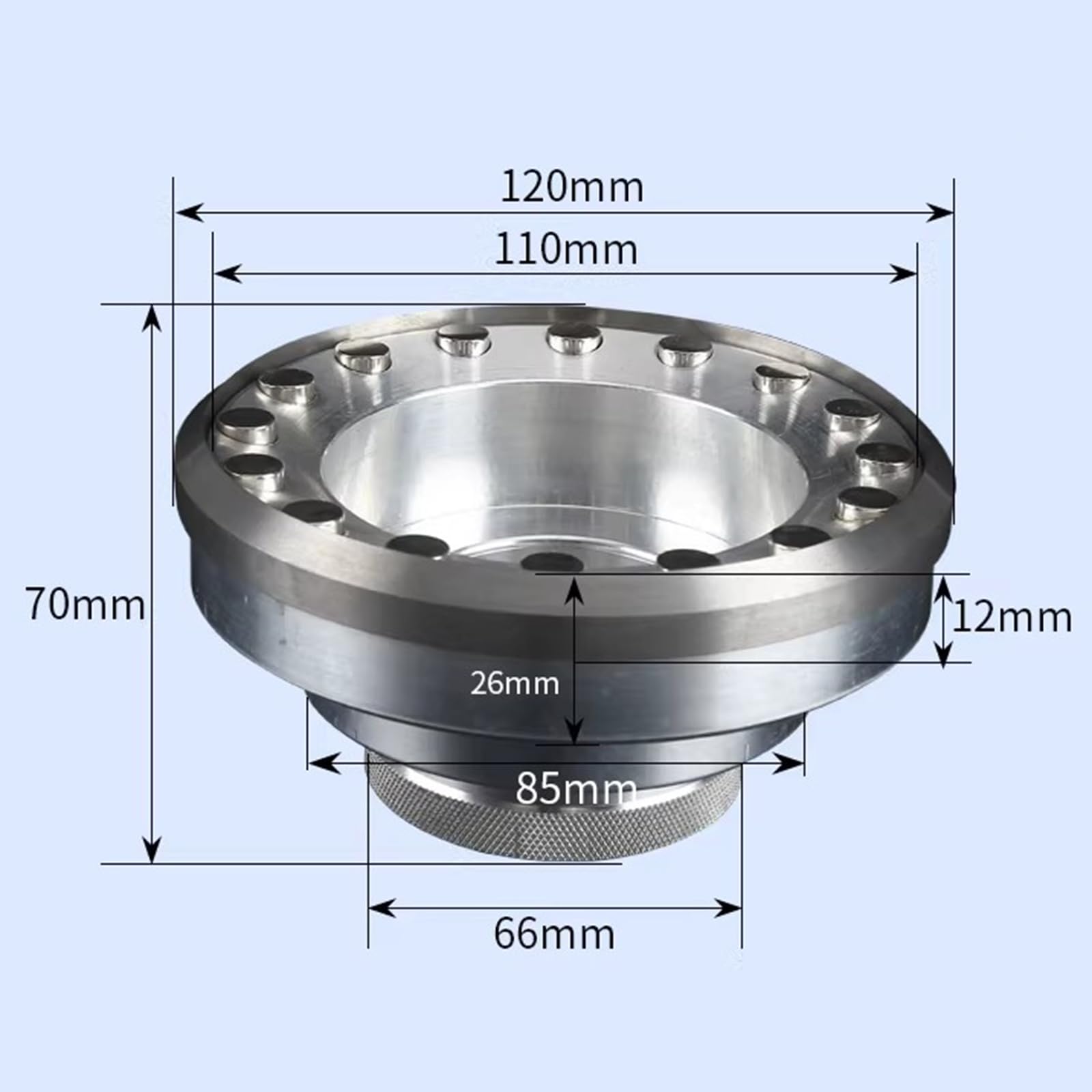 Tazza di inchiostro per stampa a tampone, lega di alluminio sigillata, anello in acciaio al tungsteno, design a prova di perdite, adsorbimento magnetico per attrezzature per macchine da stampa a