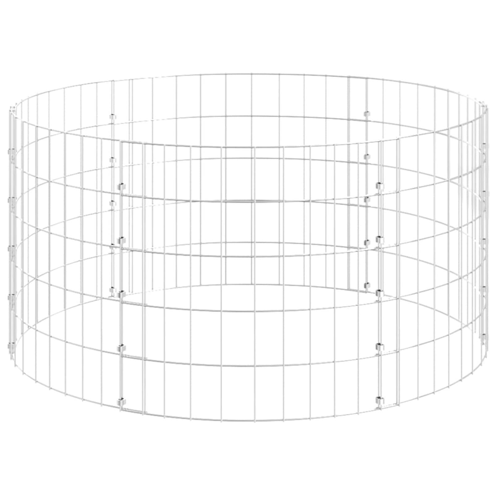 ZHOUMIN Gabionen-Hochbeet, Kräuterspirale, Hochbeet Im Garten, Pflanzkübel, Pflanzsteine, Rund Verzinkter Stahl Ø100x50 cm