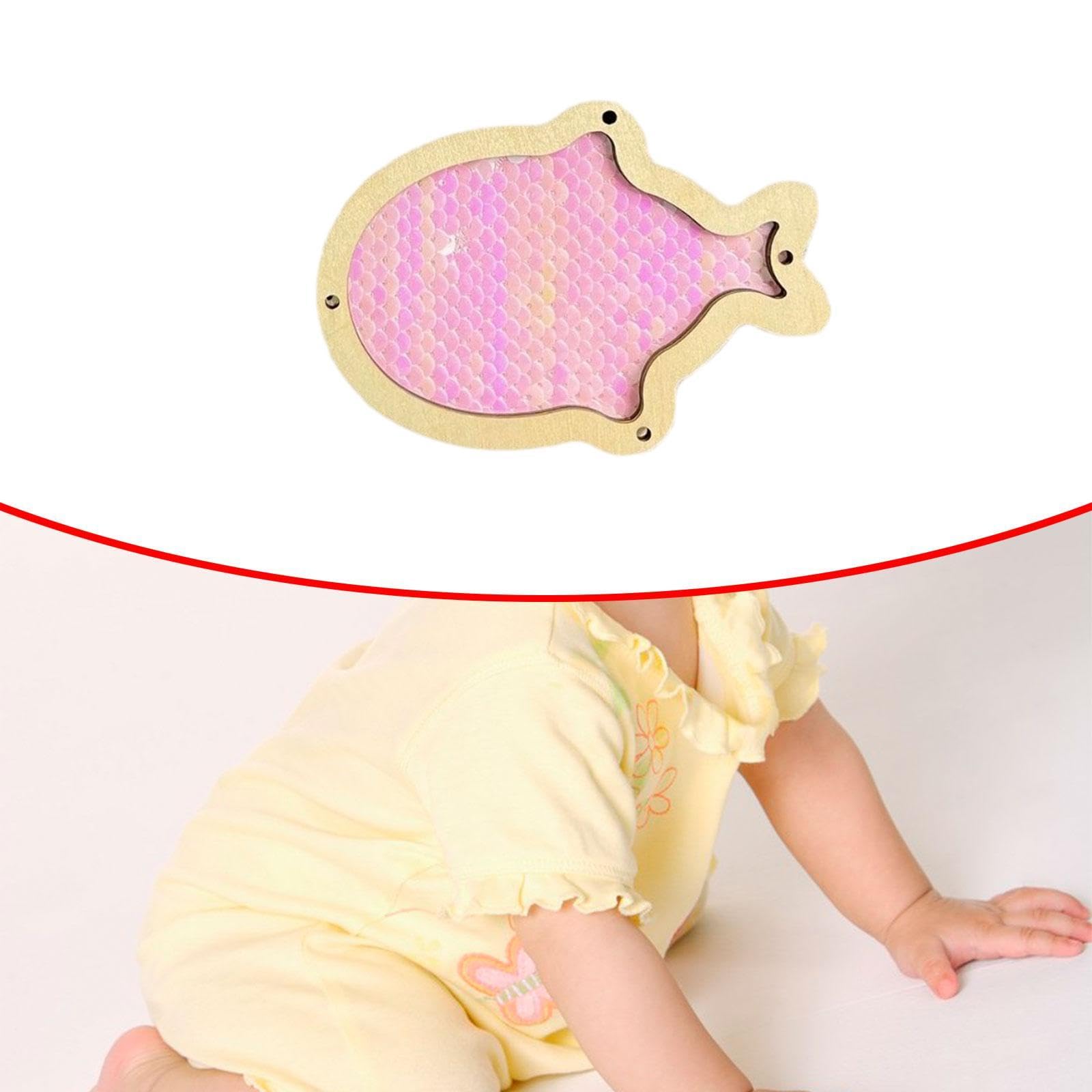 6X Fai da Te Bordo Occupato Parte Giocattolo Sensoriale Pesce Paillettes Materiale Fai da Te Bordo Sensoriale Giocattolo per Bambini Ragazz