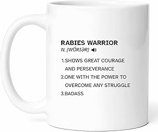 Rabies Mug - Animal Health Coffee Cup - Veterinary Funny Gift From Friends - Awareness Tea Mugs - Public Cups - 11 Oz Ceramic Gifts For Birthday, Him, Her, Month, Education, Prevention