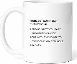 Rabies Mug - Animal Health Coffee Cup - Veterinary Funny Gift From Friends - Awareness Tea Mugs - Public Cups - 11 Oz Ceramic Gifts For Birthday, Him, Her, Month, Education, Prevention