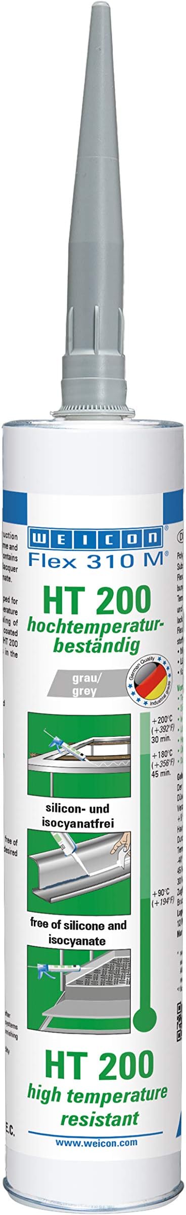 WEICON Flex 310 M HT 200 | 310 ml | MS polymer high temperature resistant 1-component adhesive