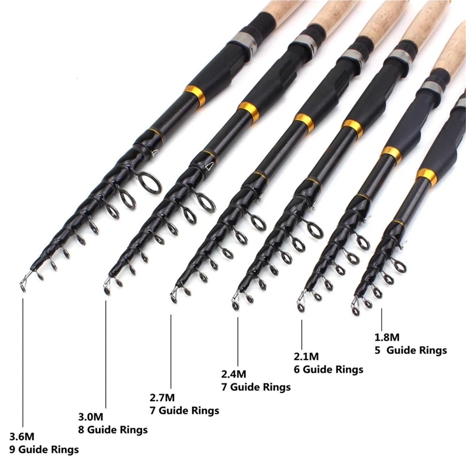 Canna Da Pesca Corta Per Mare Canna da pesca in fibra di carbonio, super corta, tascabile, portatile, canna da pesca telescopica
