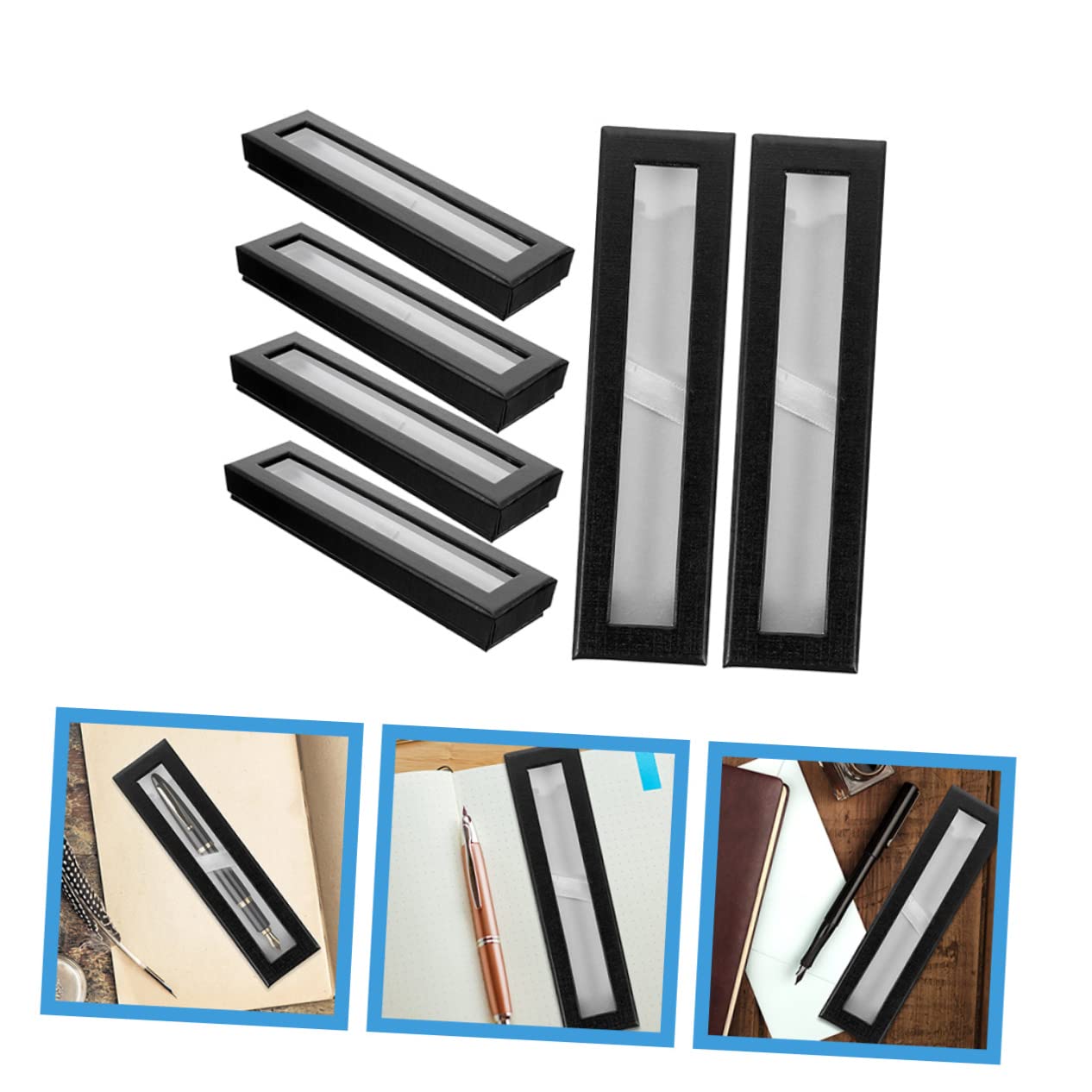 Operitacx 18piezas Cajas De Embalaje Para Bolígrafos y Lápices Estuches De Ventana Transparente Caja De Almacenamiento Para Escritura y Diseño y Resistente