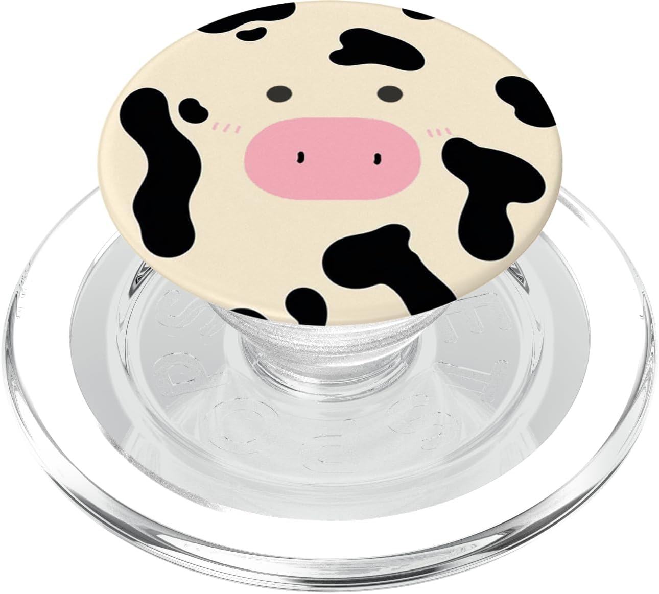 Cute Cow Print with Pink Snout Pattern PopSockets PopGrip for MagSafe