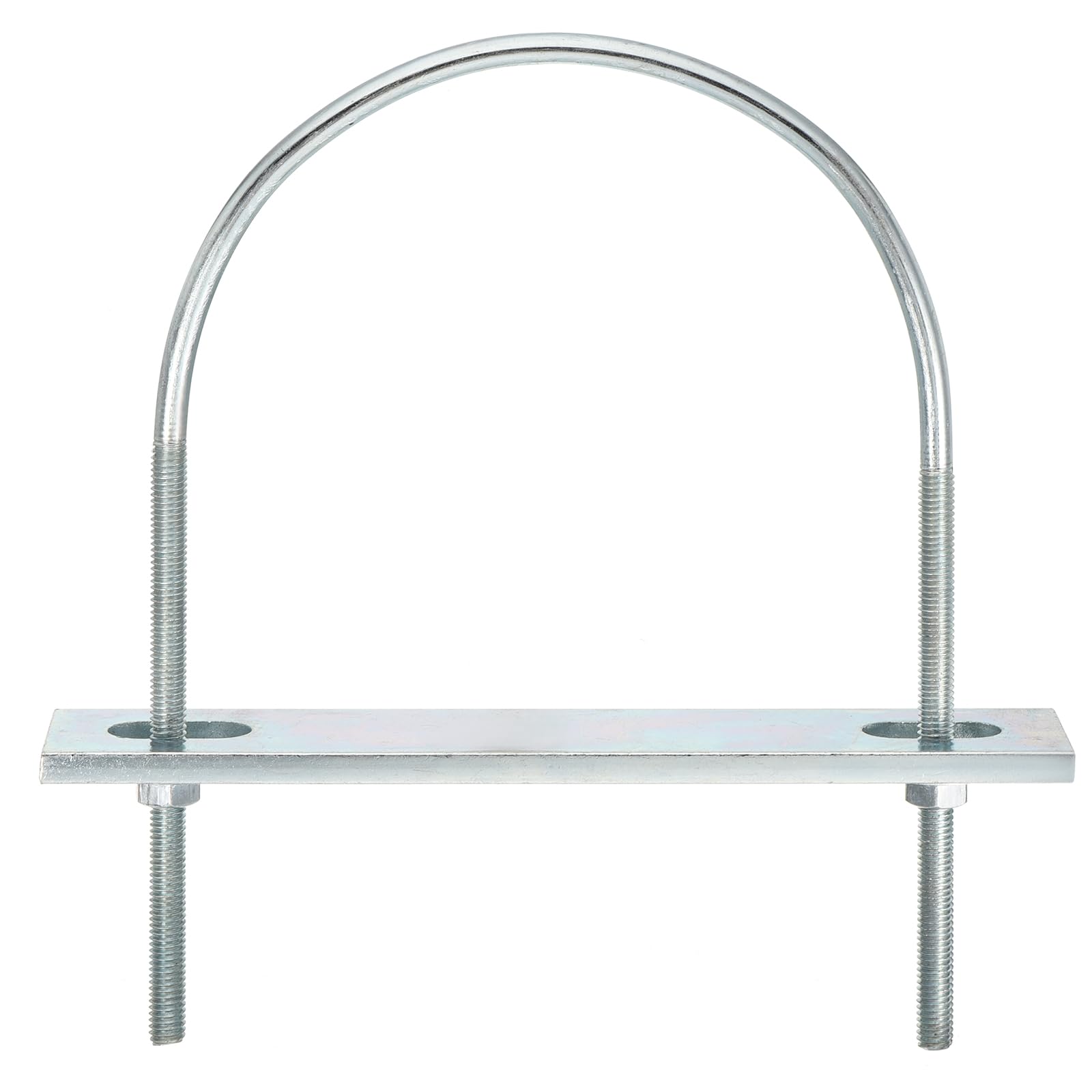 QUARKZMAN Boulons en U Ronds, 6 Ensembles 116mm Largeur Intérieure 163mm Longueur M6 Boulon en U en Acier au Carbone Zingué avec Écrous et Plaques, pour Remorque de Bateau