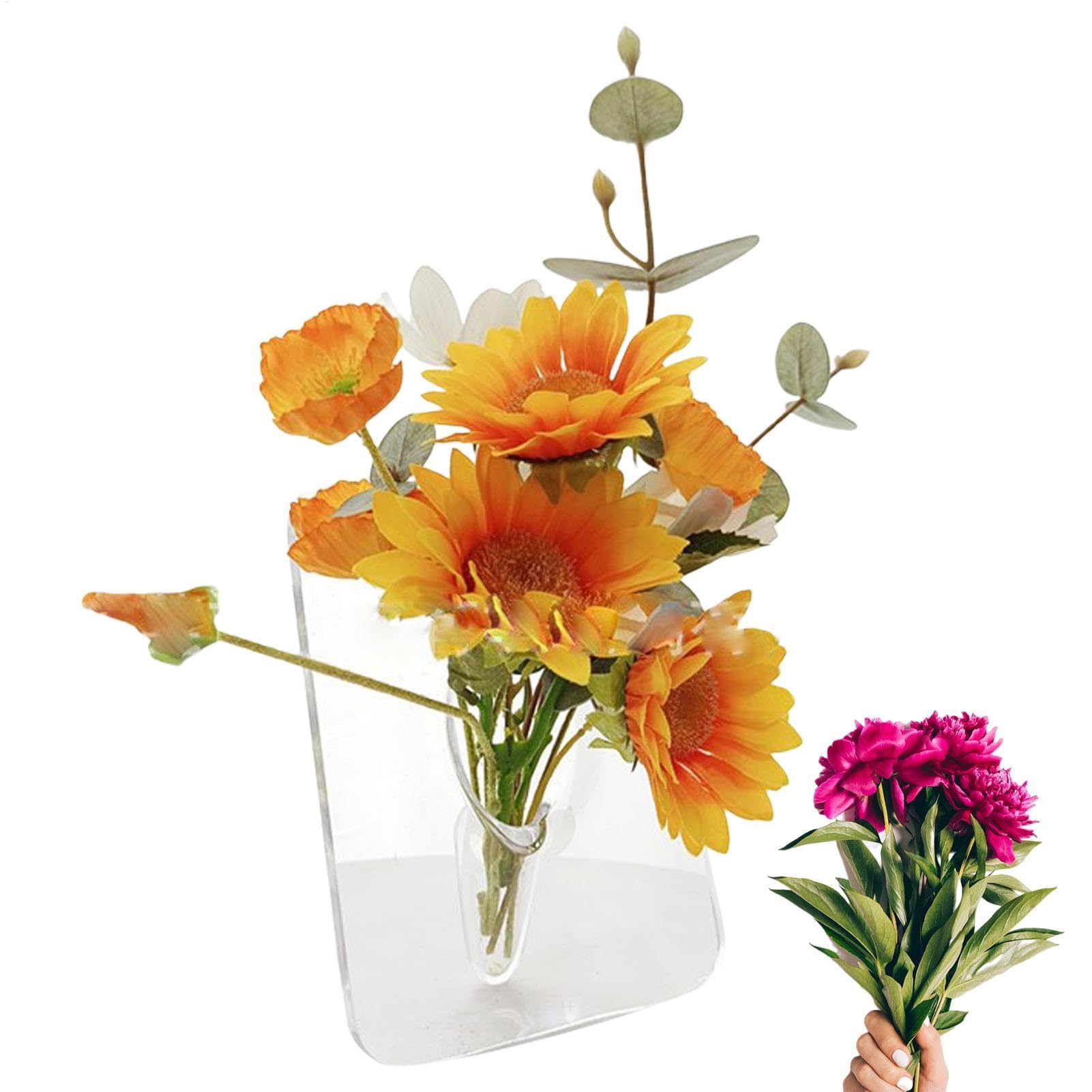 Vase à fleurs moderne transparent Teksome, cadeau idéal de crémaillère