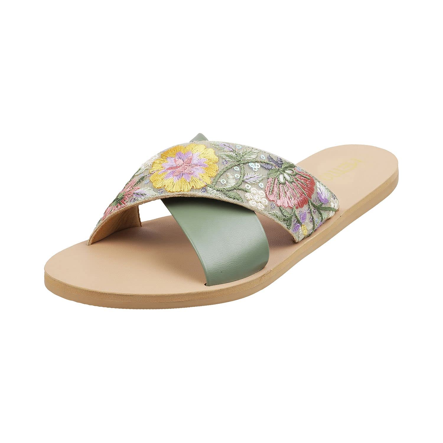 Metro Women Green Synthetic Slippers,EU/38 UK/5 (41-4173) (B0BFDWWQ24) Amazon Price History, Amazon Price Tracker