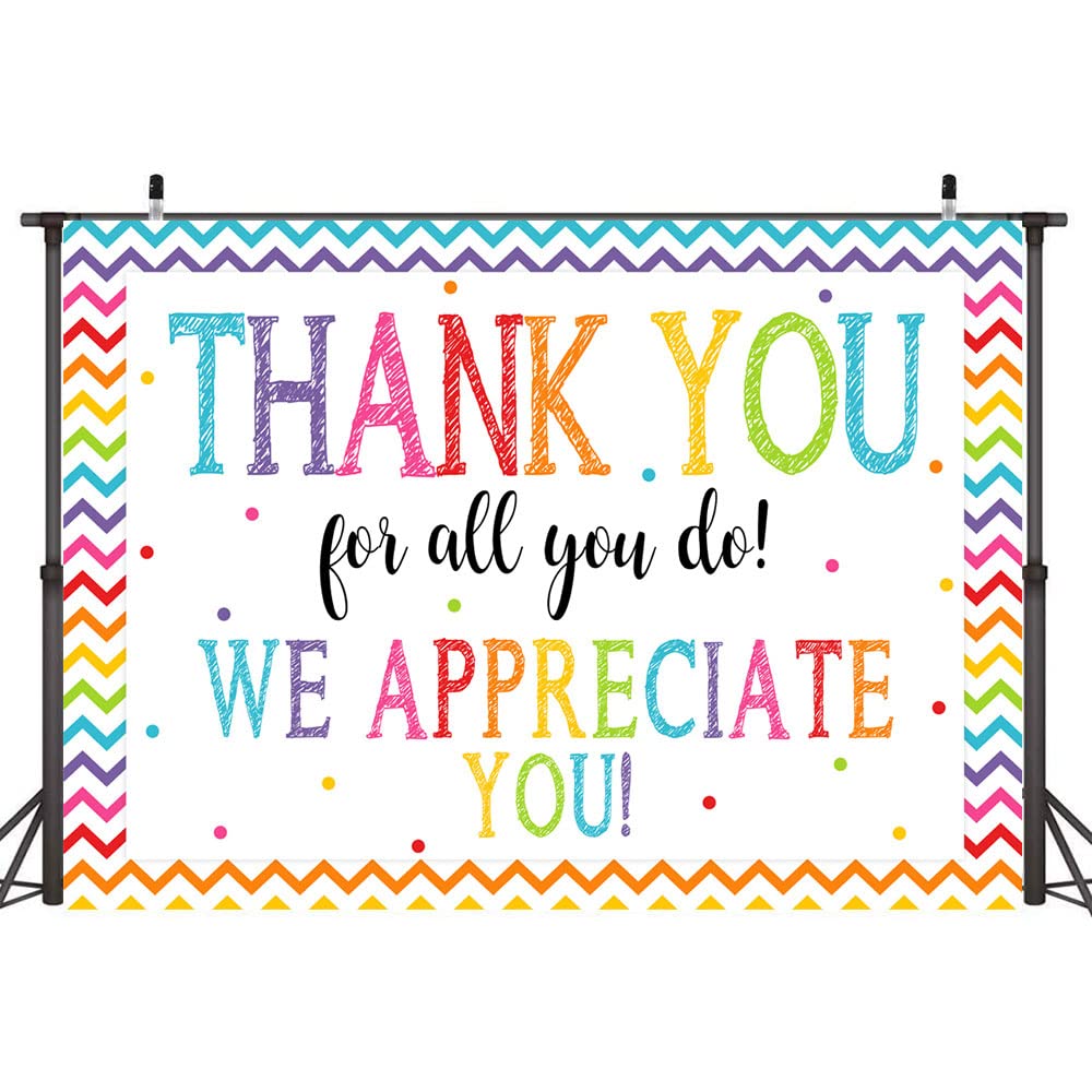 9x6ft Thank You for All You Do Backdrop Congratulations Graduates Background Be Thankful to The Teacher Doctor Staff in Class of 2023 Prom Photography