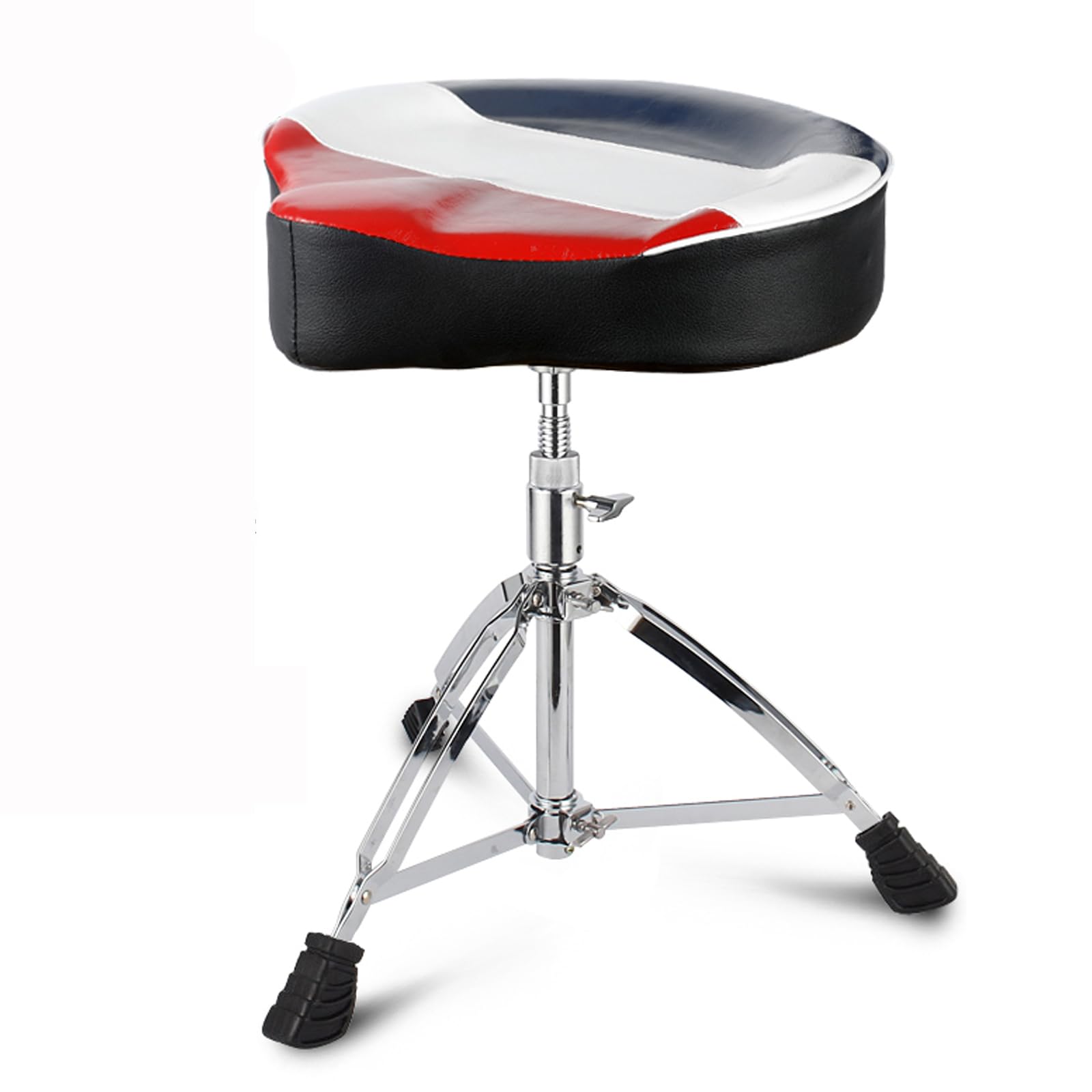 Taburete de Silla de Montar,Taburete de Tambor Ajustable,50~68cm,Taburete de Bateria elevable,Sillín de batería,Banqueta Bateria,con Patas Plegables y pies Antideslizantes,con Baquetas