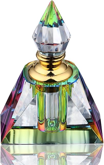 H&D HYALINE & DORA Crystal Egyptian Mini Perfume Bottles, Glass Refillable Empty Bottles,3ML