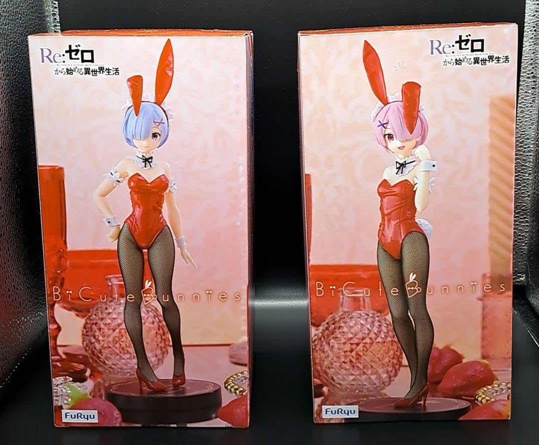 リゼロ  レム&amp;ラム  赤バニー  2体セット   フィギュア Re:ゼロから始める異世界生活』バニーガール姿のレムがプライズ