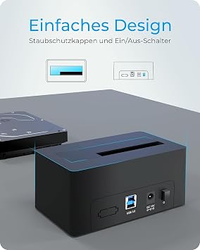 ICY BOX IB-1122-U3 Docking Station SATA 2.5/3.5 USB 3.2 Type-A