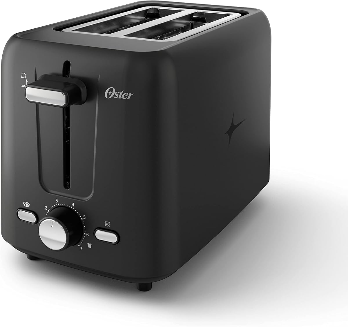 Oster 2-Slice Toaster with Custom Bagel Setting and Extra-Wide Slots, Black
