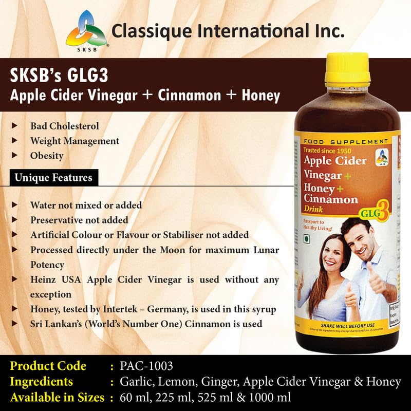 American Apple Cider Vinegar + Honey + Cinnamon for Weight Management