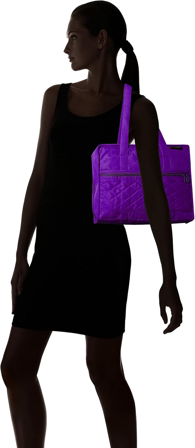 Yazzii Quilter’s Project Bag with 19 Pockets – Sewing Accessories Organizer - Sewing Supplies Organizer Tote for Quilting, Embroidery, and Sewing Purple