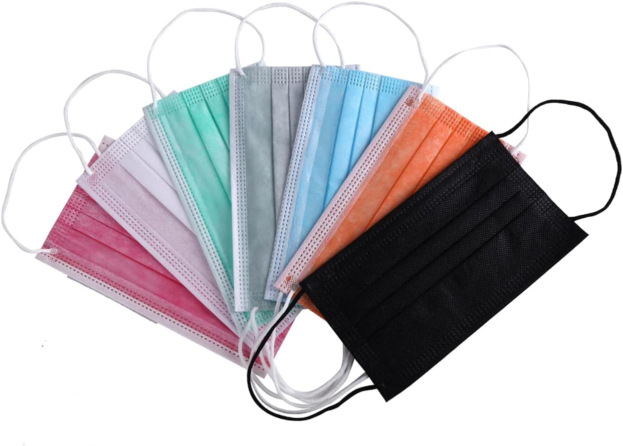 SERVOTEX 3 Ply Disposable Face Mask with Melt-blown Layer (Mix Color, Pack Of 50)
