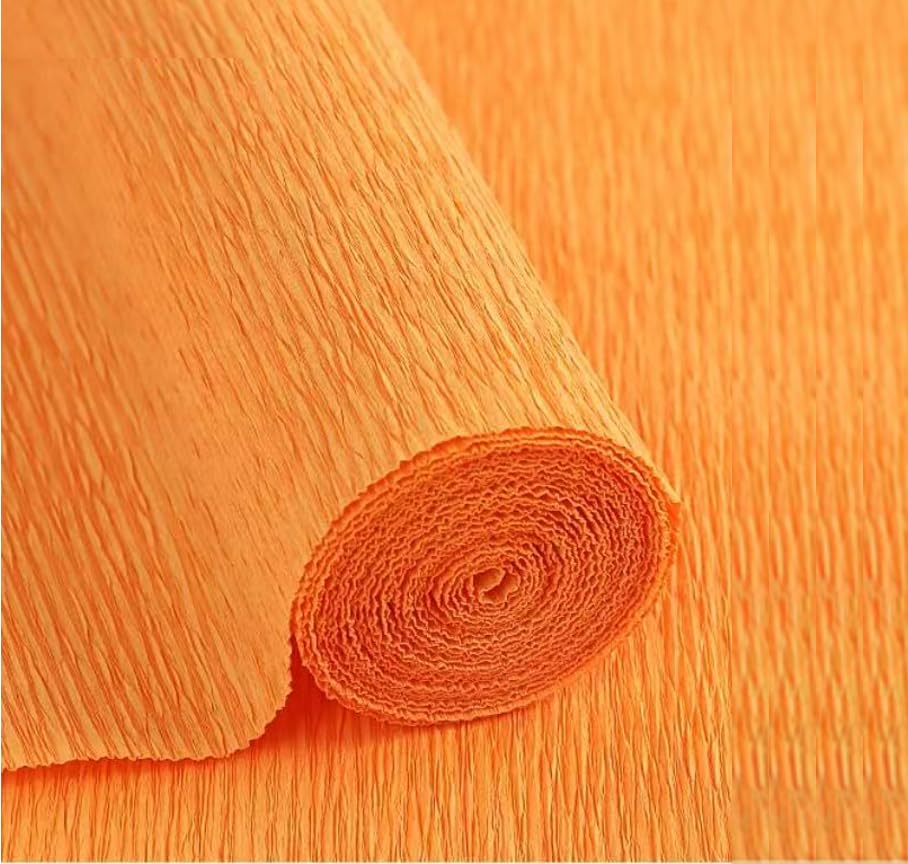 Crepe Paper Roll 8.2ft Long 17 Inch Wide for Wedding Ceremony Various Large Festivals Decoration (Orange)
