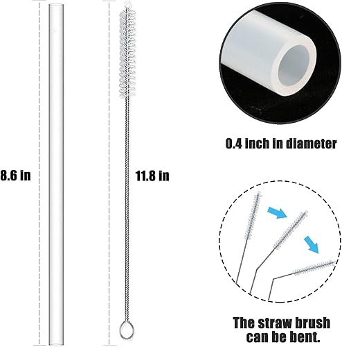 Miniatura 2 de 8 popotes de repuesto para Stanley Cup de 14 onzas y 20 onzas, popotes de plástico duro y grueso para popote Stanley Cup, reutilizables de 20 onzas,