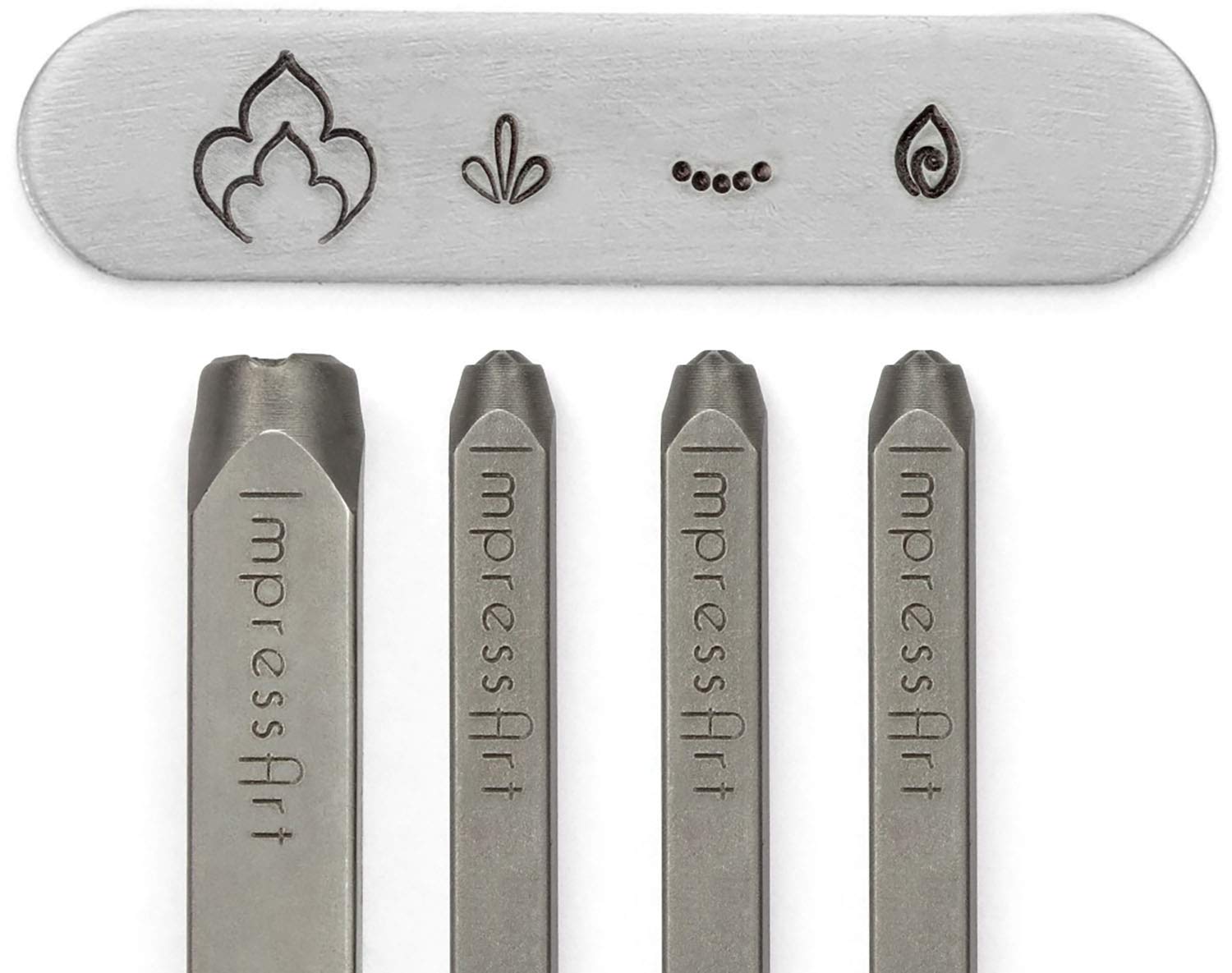 ImpressArt - Henna Mandala Signature Metal Design Stamp Pack (4 Metal Stamp Pack)