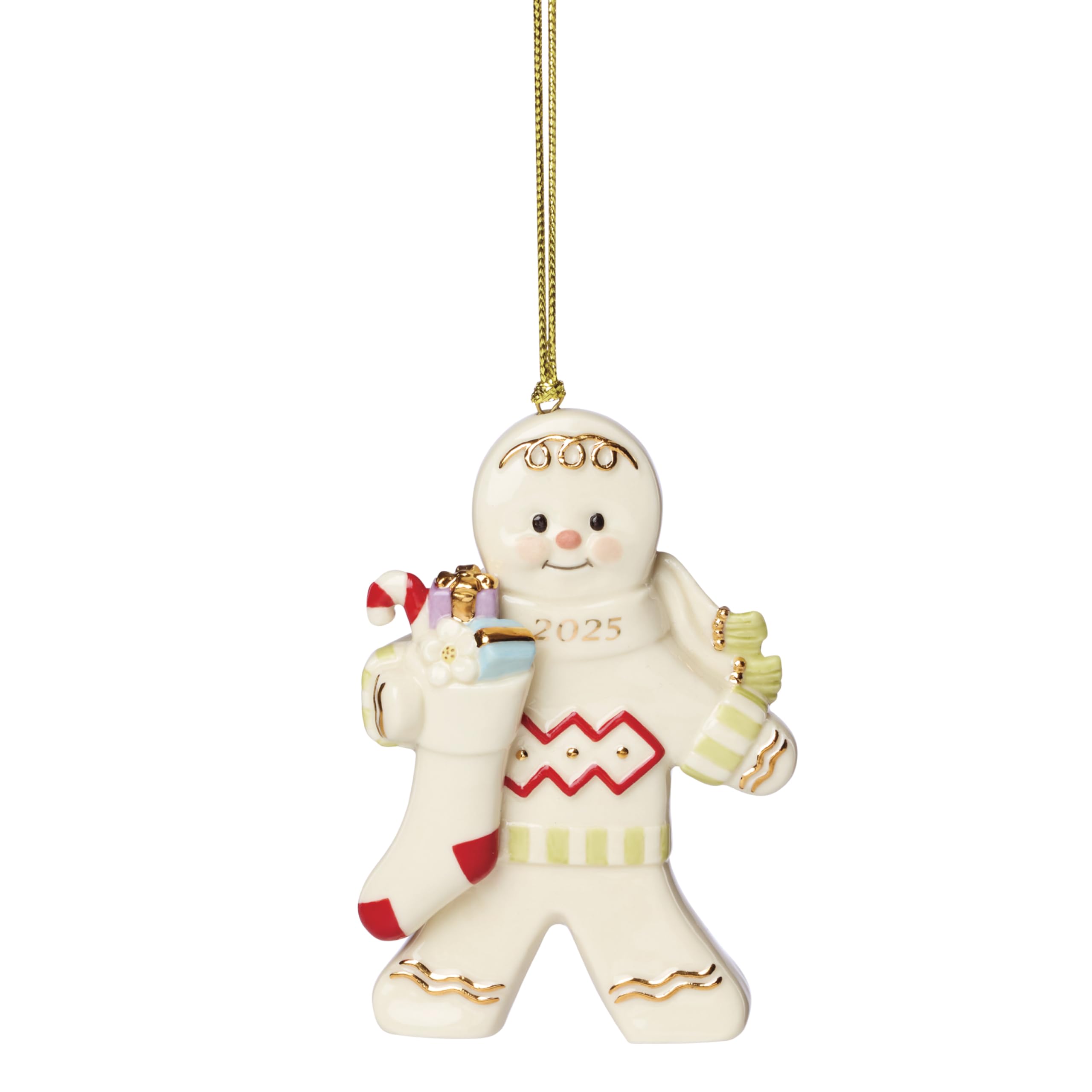 Chaussette et pain d'épices Lenox 897122 pour une table de Noel magique
