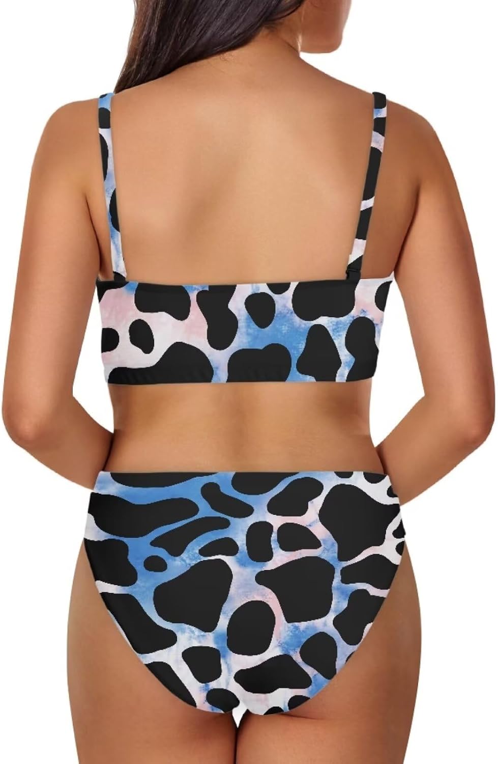 ZOUTAIRONG Womens Bikini Sets Two Piece Swimsuits High Cut Swimwear Tummy Control Bathing Suits Size S-2XL