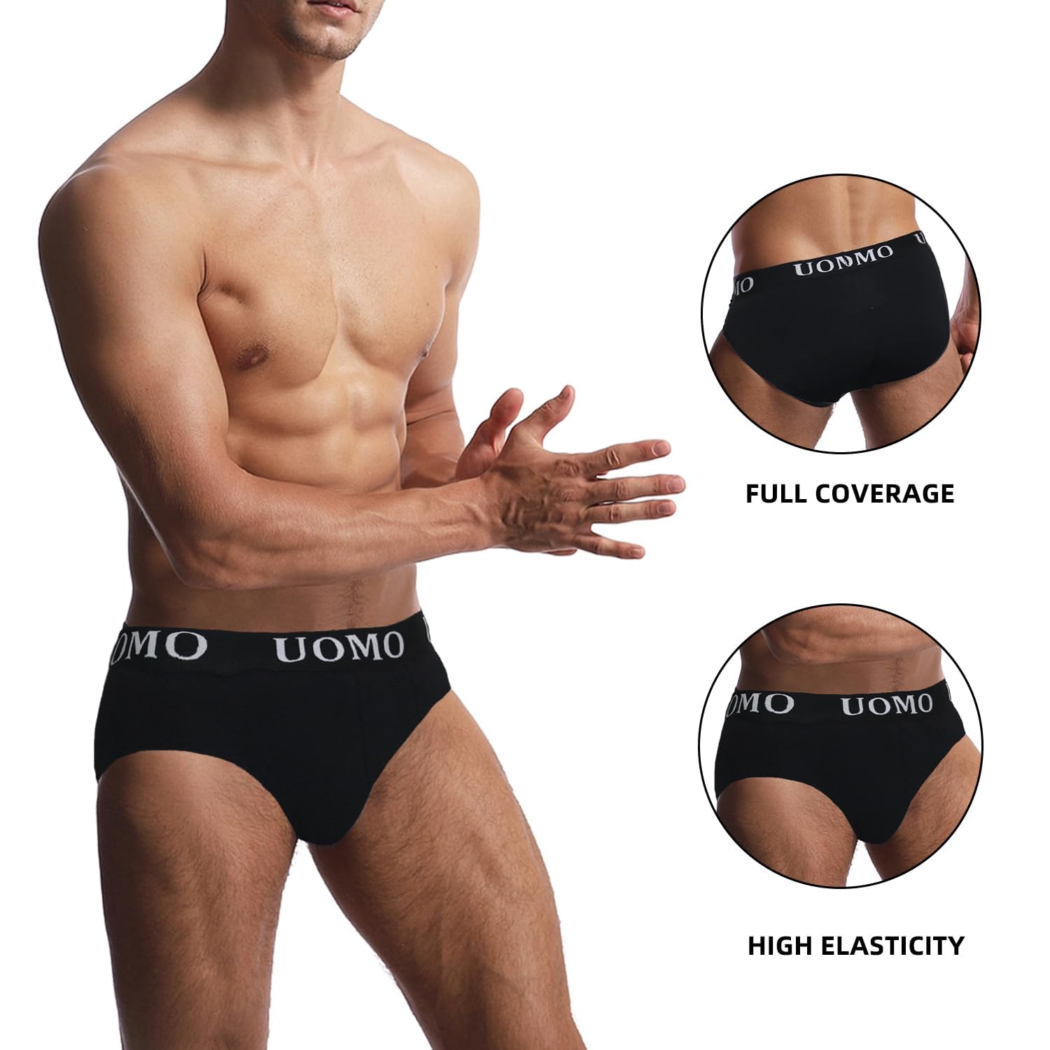 Poligono Slip Uomo, Mutande Maschili, Intimo Cotone Tessuto Morbido, Underwear Vita Bassa, Pacco da 6, Colori Assortiti, Bianco, Nero, Grigio, Blu
