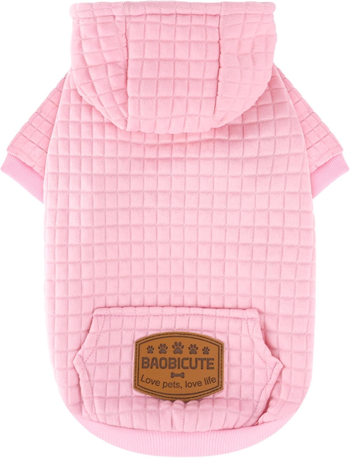 Photo 1 of 1 Pack Dog Hoodie Sweaters for Small Medium Dogs Warm Dog Clothes for Large Dogs Soft Waffle-Like Laminated Sweatshirt Bulldog