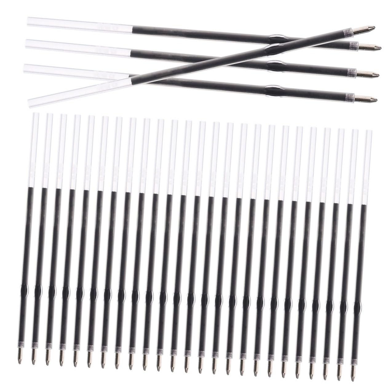 Uonlytech 4 Ensembles Stylo À Bille Pointe Fine Recharges De Stylos À Écriture Lisse Papeterie De Bureau Fournitures D'écriture Recharge D'encre Plastique 200 Pièces * 4