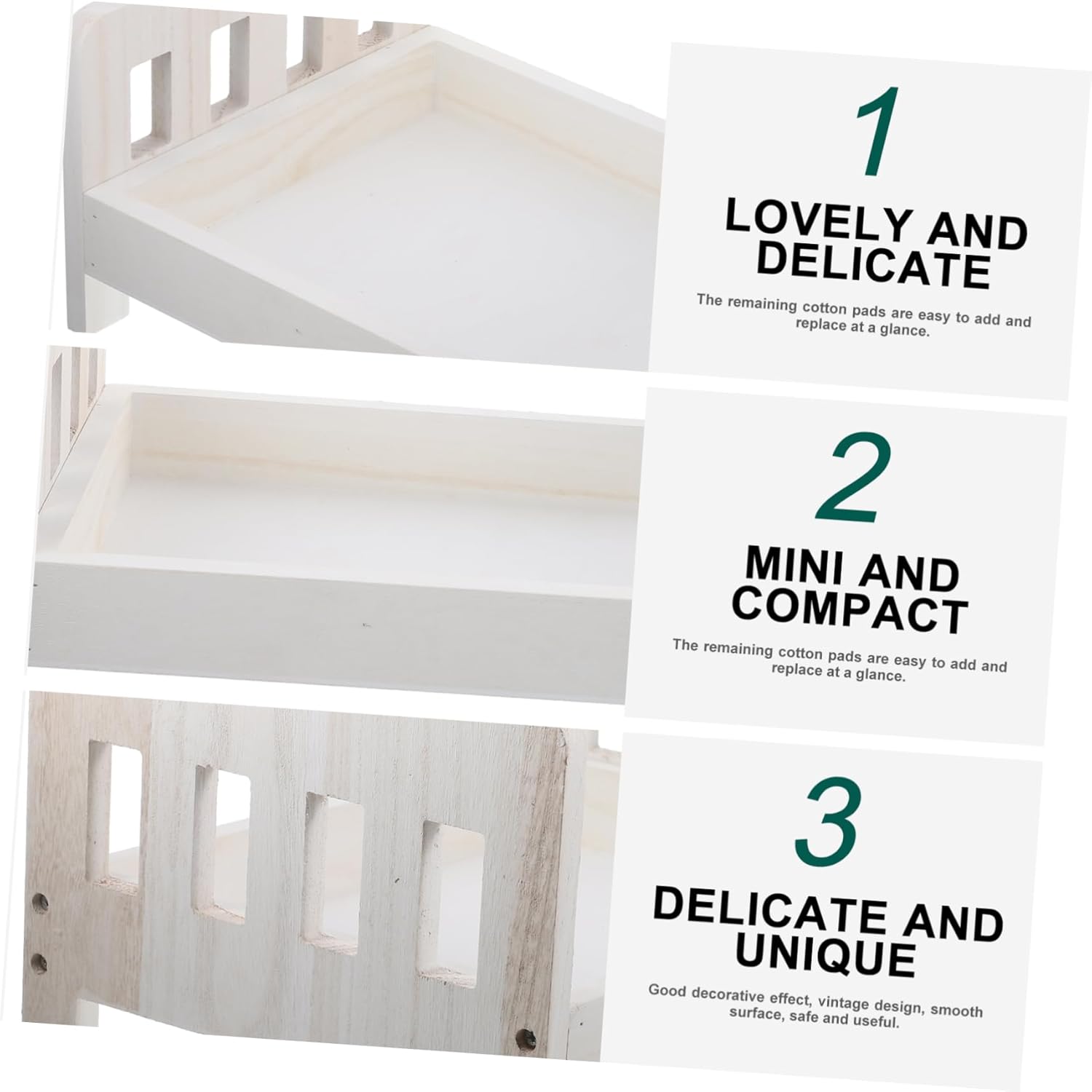 DOITOOL Vintage Wooden Bed Photography Prop for Newborns Decorative Photo Prop Cradle for Photoshoots and Chic Design for Boys and Girls