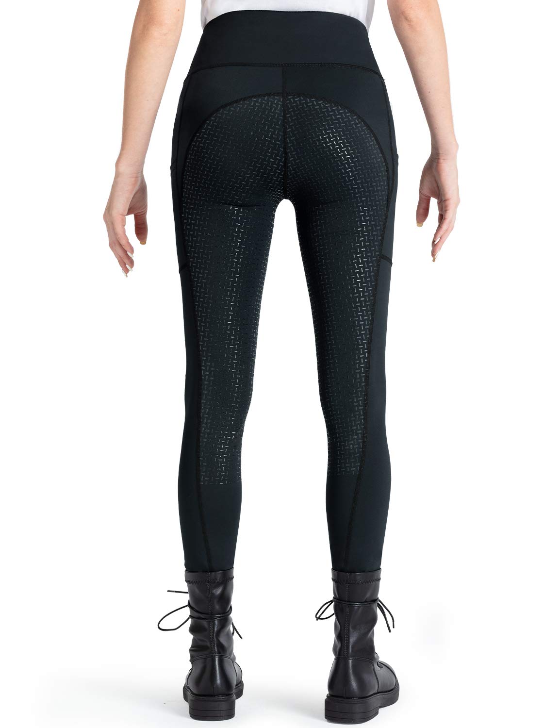 NAVISKIN Calzones de equitación para Mujer, Pantalones de equitación largas con Agarre de Silicona, Suaves y elásticas