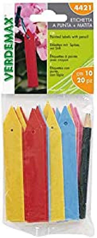 Verdemax 4421 - Etichette A Punta + Matita (10 Cm - 20 Pezzi)