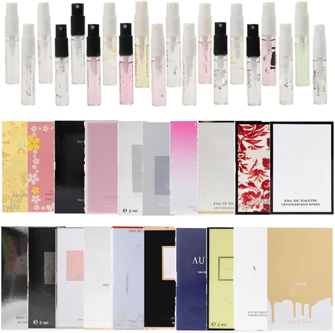 Dirstic 20 Piece Designer Fragrance Samples, Women's Designer Fragrance Sampler Collection, Luxury High-End Perfume Vials for Women, Mini Perfume Samples Gift for Girlfriend, Wife, or Mother
