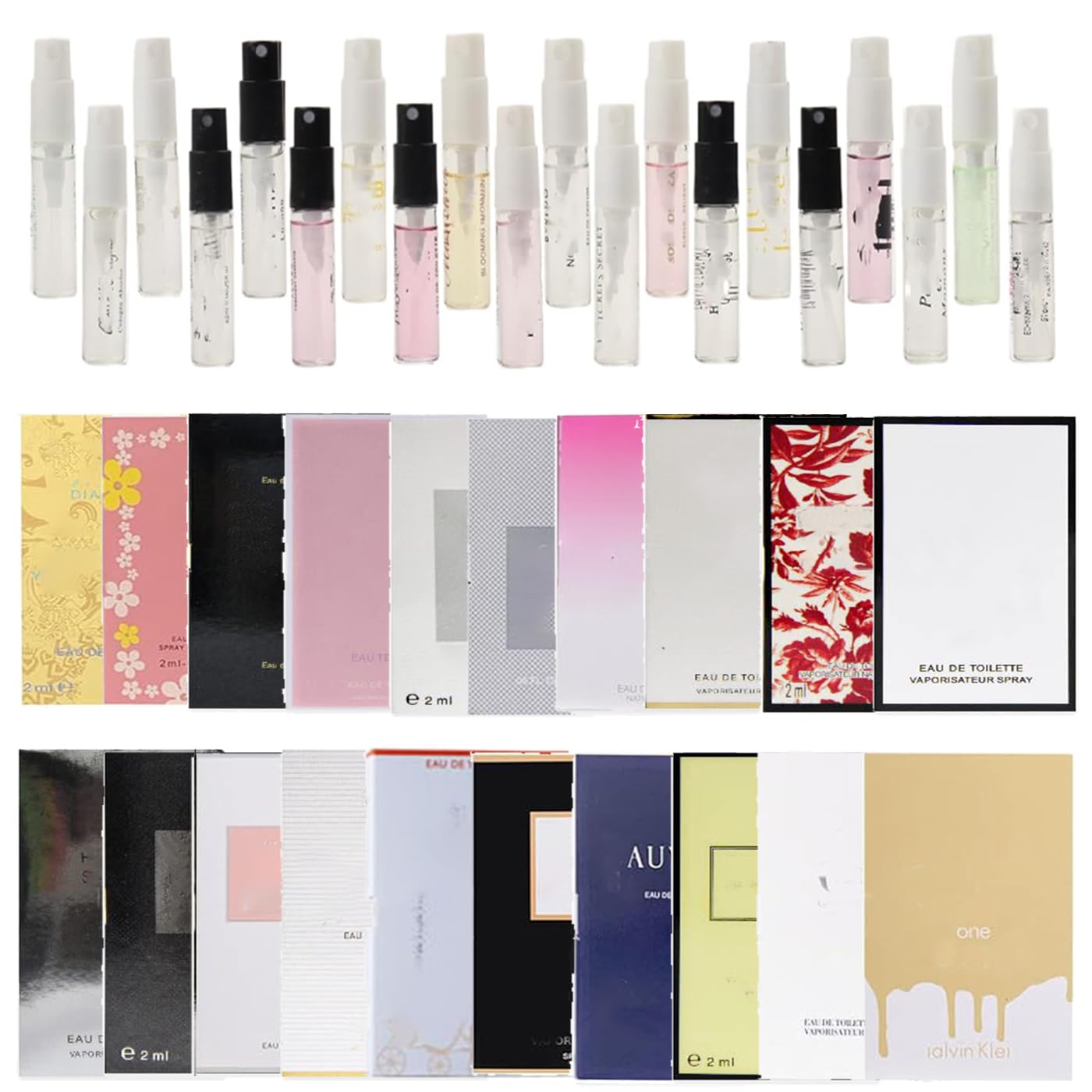 20 Piece Designer Fragrance Samples, Women's Designer Fragrance Sampler Collection, Luxury High-End Perfume Vials for Women, Mini Perfume Samples Gift for Girlfriend, Wife, or Mother