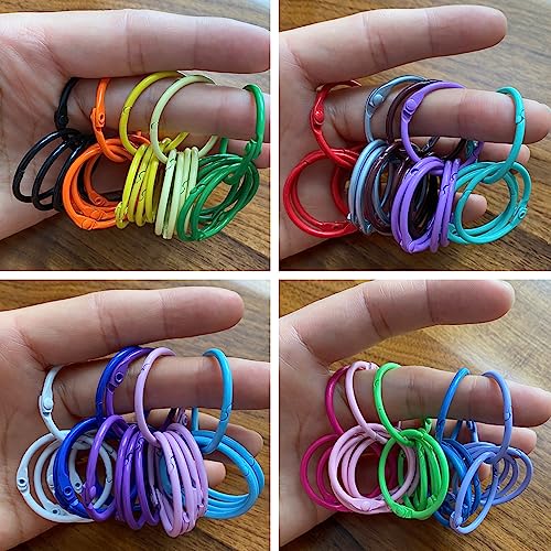 Image of Key Chains or Key Rings with Binder Rings (100 Pack), 1 1 /5 inch Size for School, Home or Office