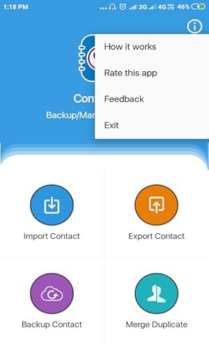 Contact Backup Restore