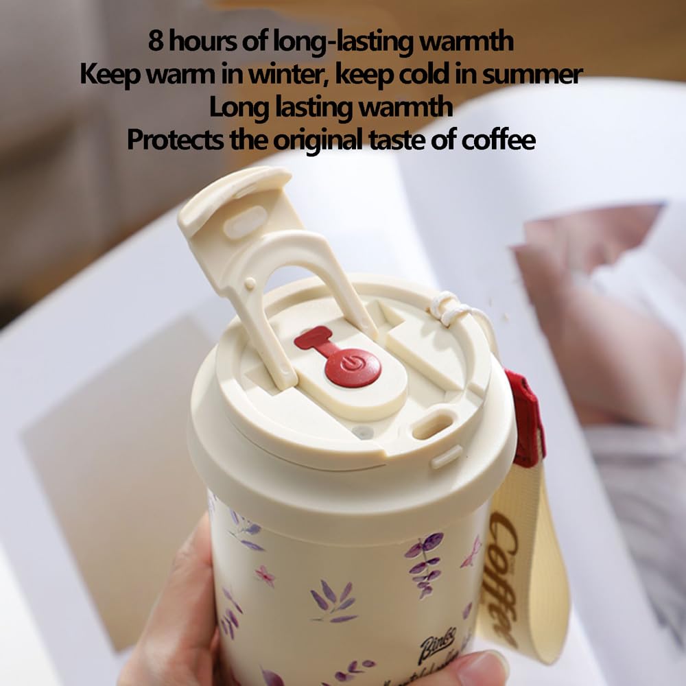 Taza de café totalmente automática, termo eléctrico recargable, modelo Stanley, vaso de acero inoxidable con agitación de un solo toque, 8 horas de larga duración, conservación del calor,