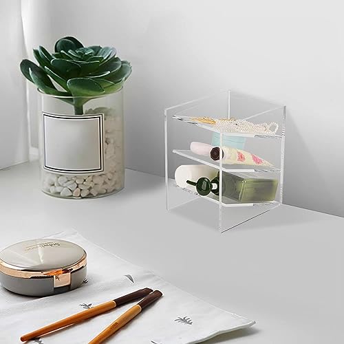 Miniatura 6 de Esonmark Organizador de escritorio de 3 niveles de acrílico transparente, accesorios de escritorio para escritorio, oficina, hogar, carpeta