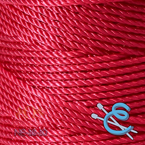 Image of Espiga No.18-100% Nylon Omega String Cord for Knitting and Crochet - 10 Mexican Pink