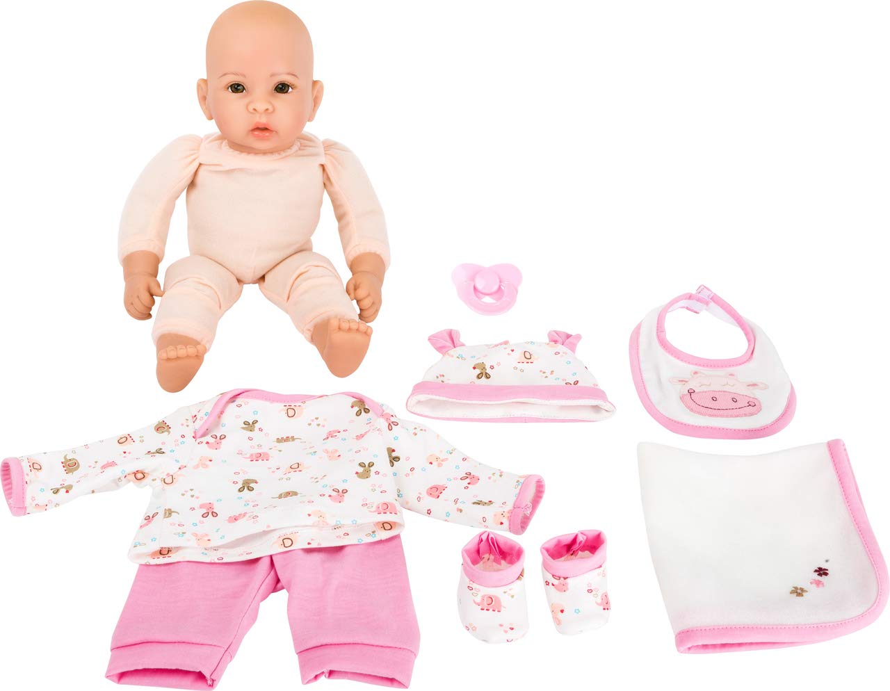 Small Foot doll Hanna incl. pull-out clothes, pacifier and soft blanket, for children aged 2 years and over, 11237 - Image 2