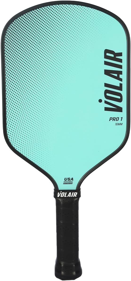 Volair Pro 1 Pickleball Paddle – Hybrid Shape, Fiberglass Face, USAP Approved 14mm and 16mm Thickness Options, 8 Color Options