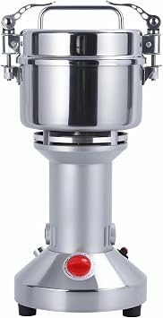 Grain Mill Grinder, High Speed Stainless Steel Pulverizer, 50-300 Mesh Corn Flour Powder Grinder for Dry Herbs Spices Grains Coffee Beans Wheat, Electric Grain Milling Machine for Home Use 1